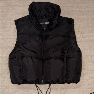 Fashion Nova Sleek Black Puffer Vest